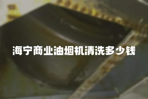海寧商業(yè)油煙機清洗多少錢