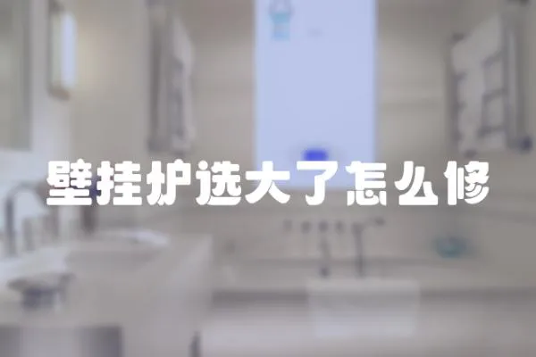壁掛爐選大了怎么修