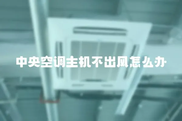中央空調主機不出風怎么辦