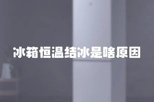冰箱恒溫結(jié)冰是啥原因