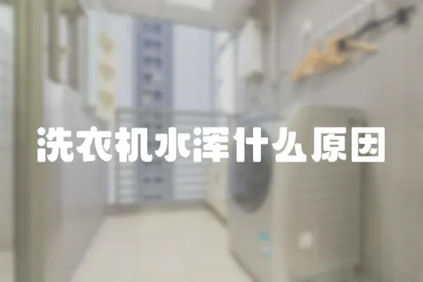 洗衣機(jī)水渾什么原因