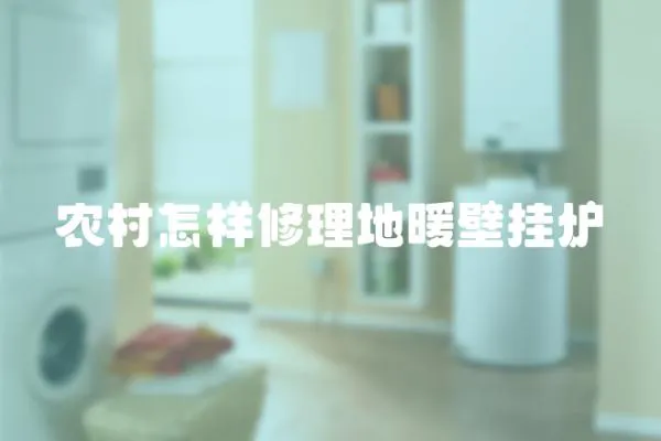 農村怎樣修理地暖壁掛爐