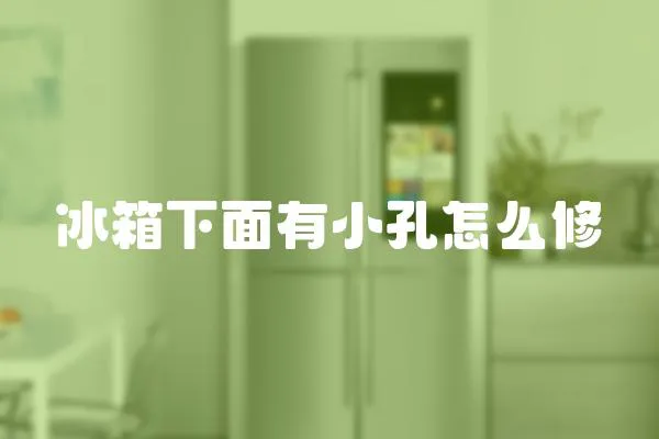 冰箱下面有小孔怎么修