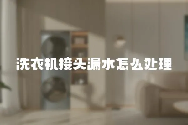 洗衣機(jī)接頭漏水怎么處理
