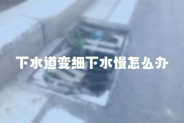下水道變細下水慢怎么辦