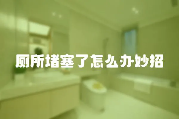 廁所堵塞了怎么辦妙招