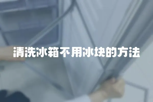 清洗冰箱不用冰塊的方法