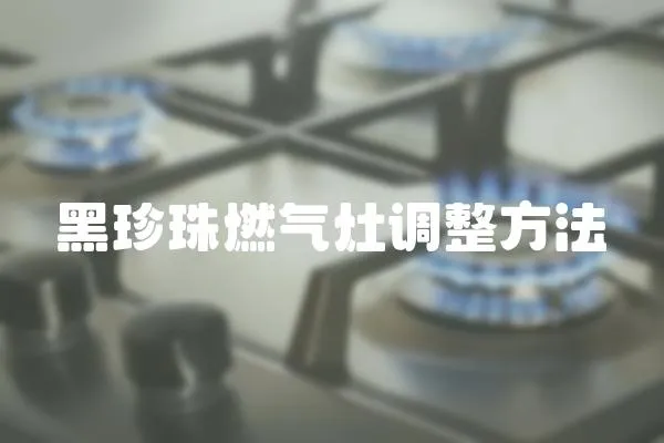黑珍珠燃氣灶調整方法