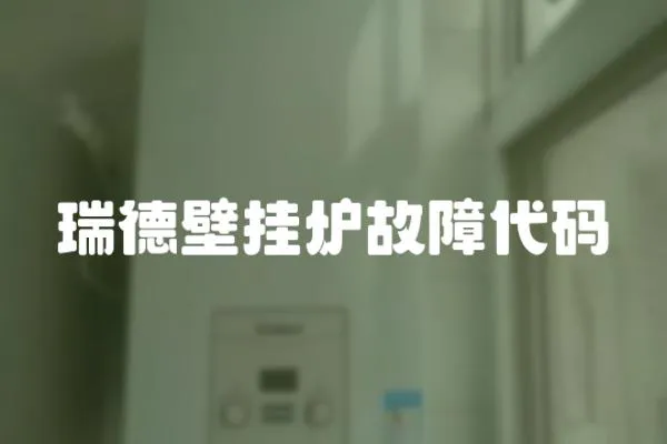 瑞德壁掛爐故障代碼