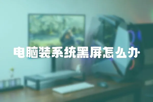 電腦裝系統黑屏怎么辦