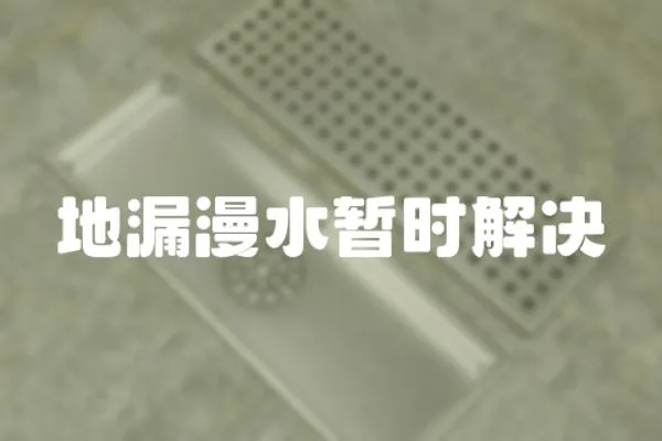 地漏漫水暫時解決