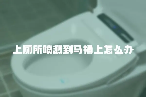 上廁所噴濺到馬桶上怎么辦