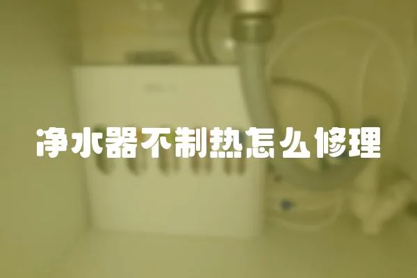凈水器不制熱怎么修理