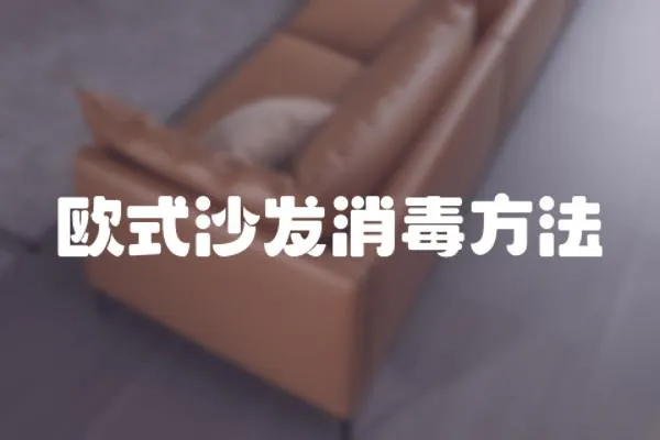 歐式沙發(fā)消毒方法