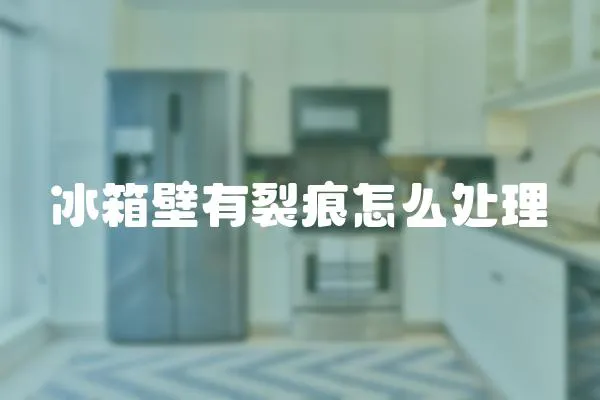 冰箱壁有裂痕怎么處理