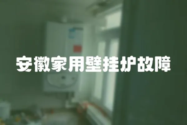 安徽家用壁掛爐故障