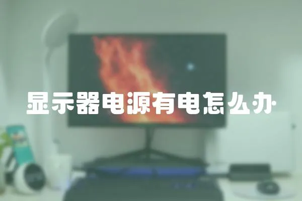 顯示器電源有電怎么辦