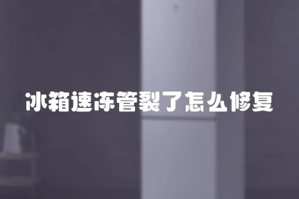 冰箱速凍管裂了怎么修復