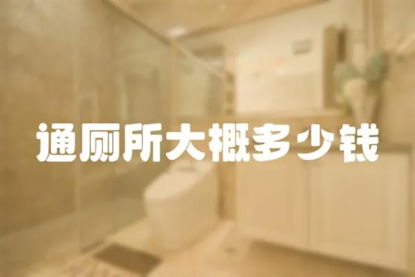 通廁所大概多少錢