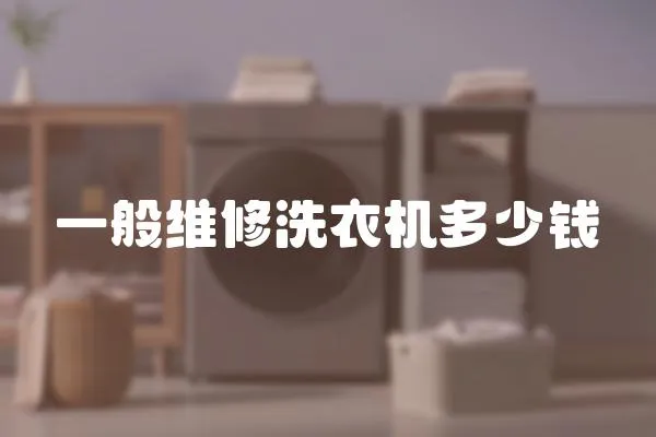 一般維修洗衣機多少錢