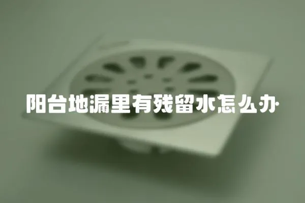 陽臺地漏里有殘留水怎么辦