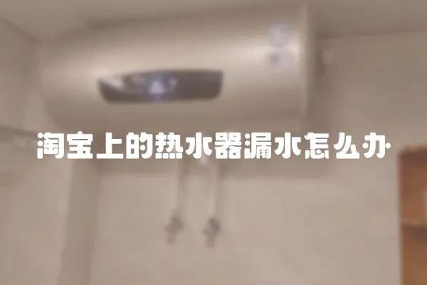淘寶上的熱水器漏水怎么辦