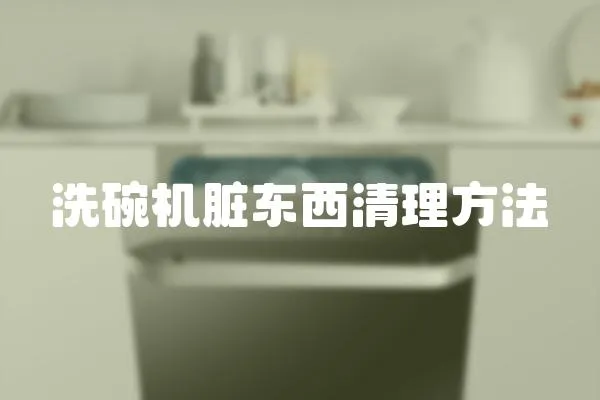洗碗機臟東西清理方法