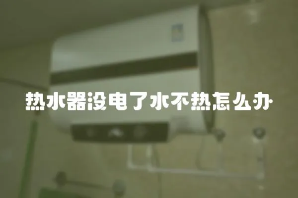 熱水器沒(méi)電了水不熱怎么辦