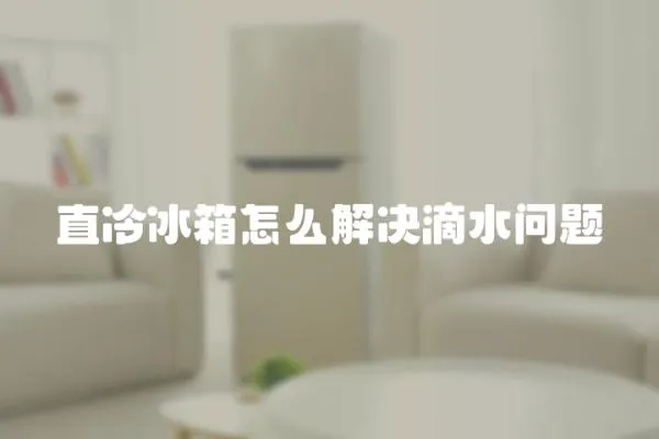 直冷冰箱怎么解決滴水問題