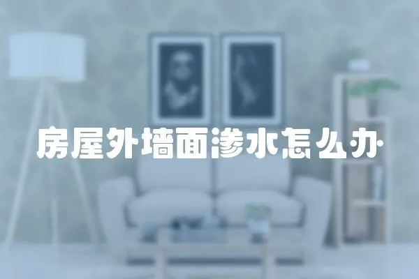 房屋外墻面滲水怎么辦