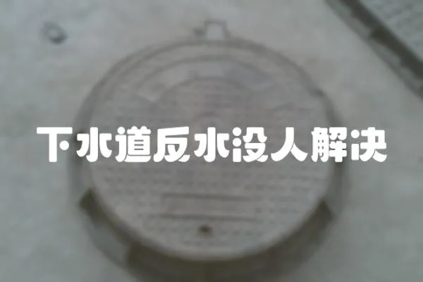 下水道反水沒人解決