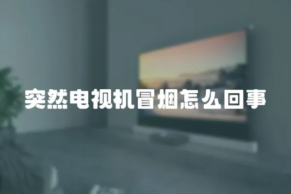 突然電視機冒煙怎么回事