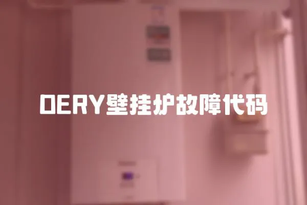 DERY壁掛爐故障代碼