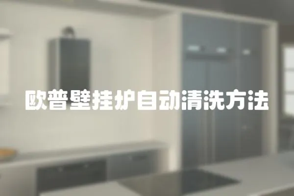 歐普壁掛爐自動清洗方法