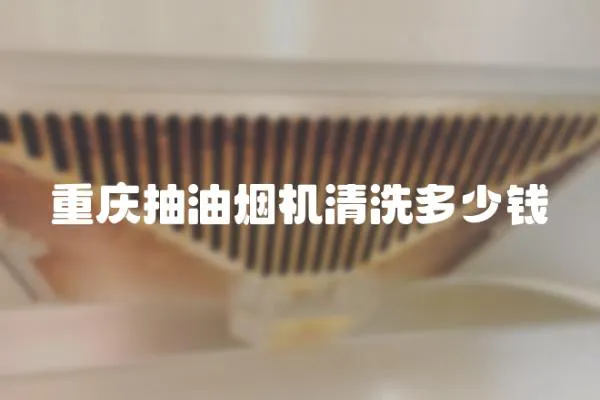 重慶抽油煙機(jī)清洗多少錢