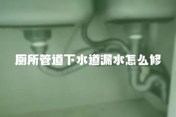 廁所管道下水道漏水怎么修