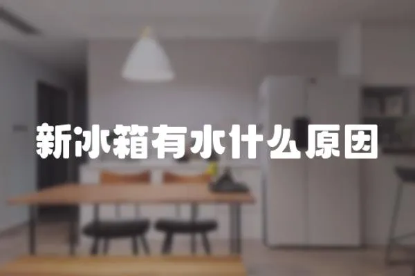 新冰箱有水什么原因