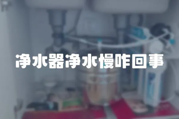 凈水器凈水慢咋回事
