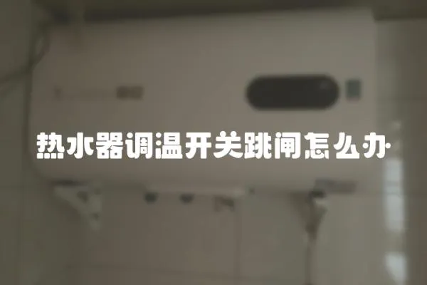 熱水器調(diào)溫開(kāi)關(guān)跳閘怎么辦