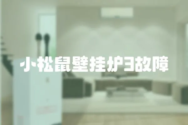 小松鼠壁掛爐3故障
