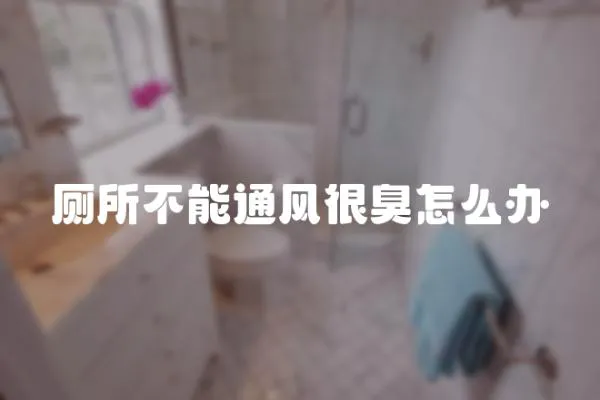 廁所不能通風很臭怎么辦