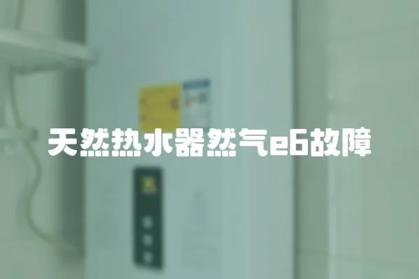 天然熱水器然氣e6故障