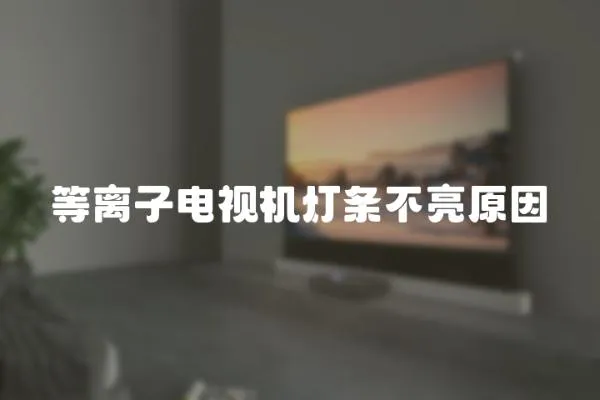 等離子電視機(jī)燈條不亮原因