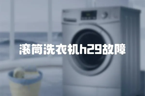 滾筒洗衣機h29故障