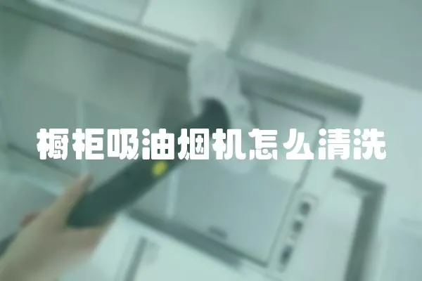 櫥柜吸油煙機怎么清洗