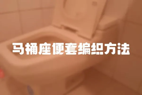 馬桶座便套編織方法