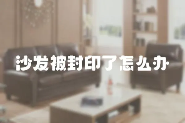 沙發被封印了怎么辦