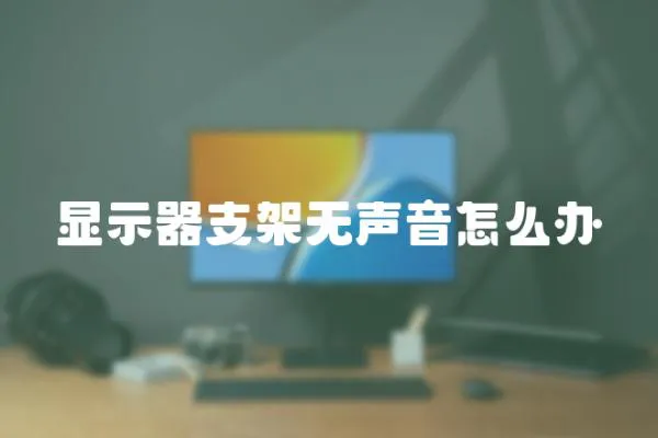 顯示器支架無聲音怎么辦
