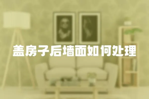 蓋房子后墻面如何處理