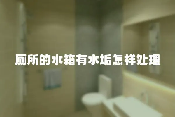 廁所的水箱有水垢怎樣處理